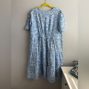 Blue Floral Women's Dress
